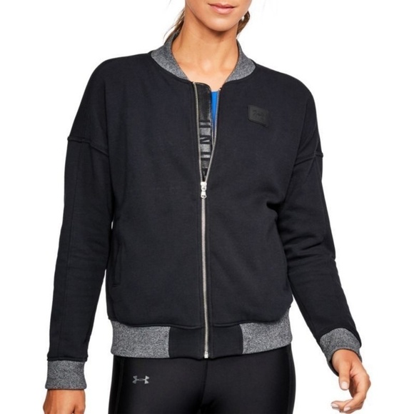 Under Armour Threadborne Fleece Bomber Jacket - Picture 2 of 5